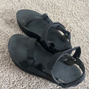Black Teva Platform Sandals